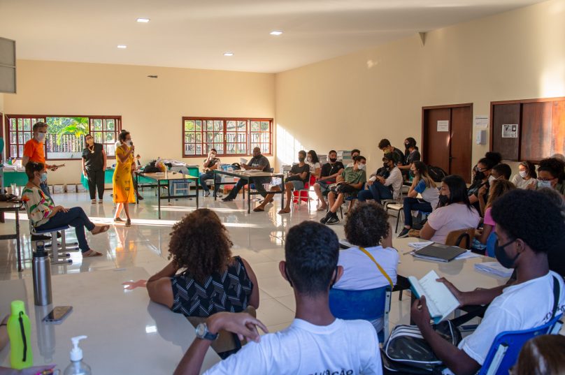 Sarau uniu professores, convidados e estudantes. | Imagem: Matheus Coutinho.