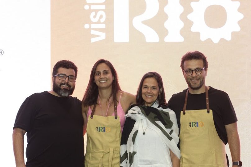 Ronaldo Porto, do Visit Rio; Ana Carolina Garcia, do Càm O’n Thai Food; Cláudia Guerra, do San Cheff e Thomas Troigros, do Oseille / 
 Reginaldo Teixeira