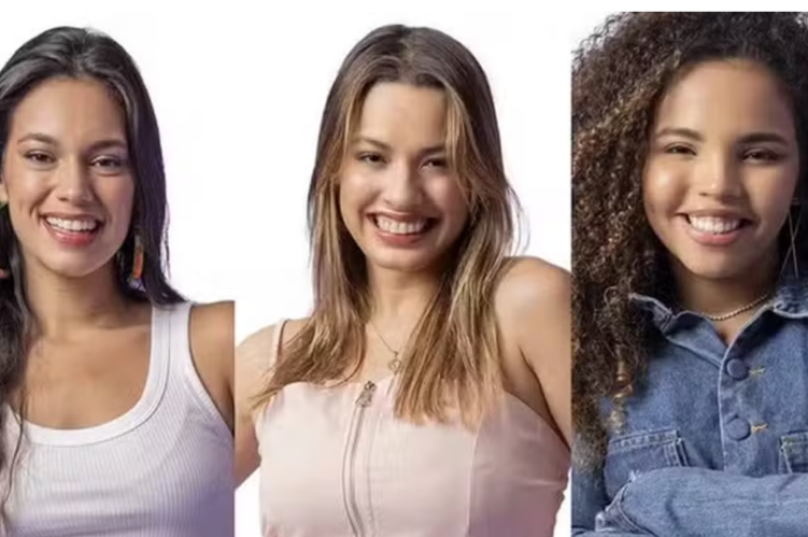 Alane, Beatriz e Pitel formam a 16ª berlinda — Foto: Globo