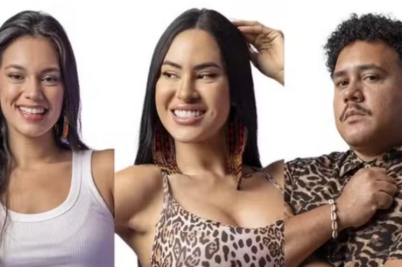 Alane, Isabelle e Lucas Henrique formam a 19ª berlinda — Foto: Globo