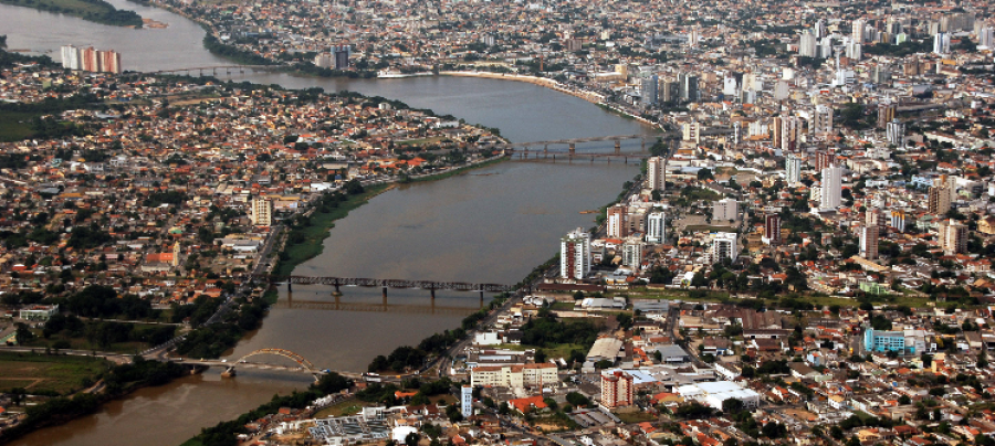 Vista aérea da cidade de Campos dos Goytacazes. Imagem: PMCG | Divulgação