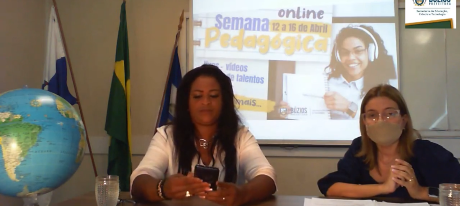 Live da Secretaria de Educação de Búzios para abertura do ano letivo. Imagem: Redes Sociais | Divulgação.