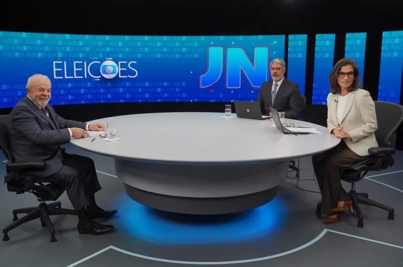Lula foi o terceiro entrevistado do telejornal. Foto Reprodução G1