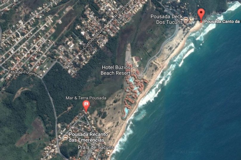 Praia de Tucuns - Imagem de satélite (Google)