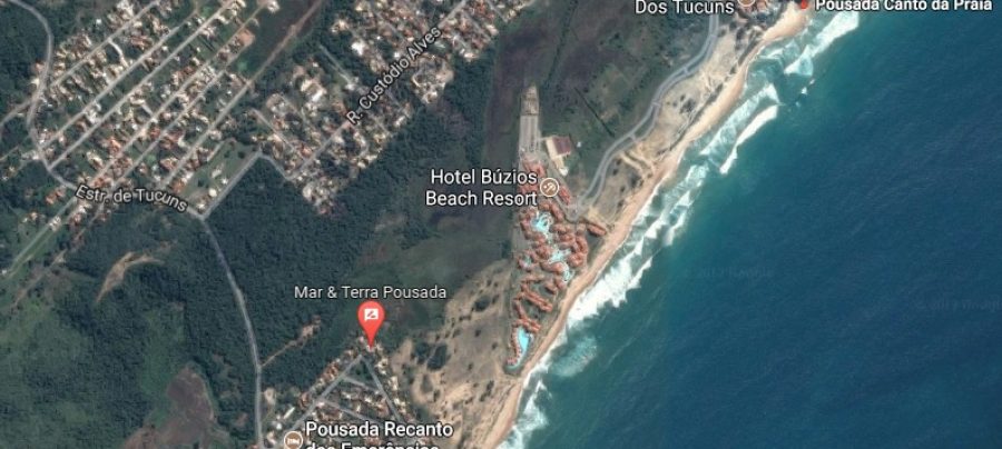 Praia de Tucuns - Imagem de satélite (Google)