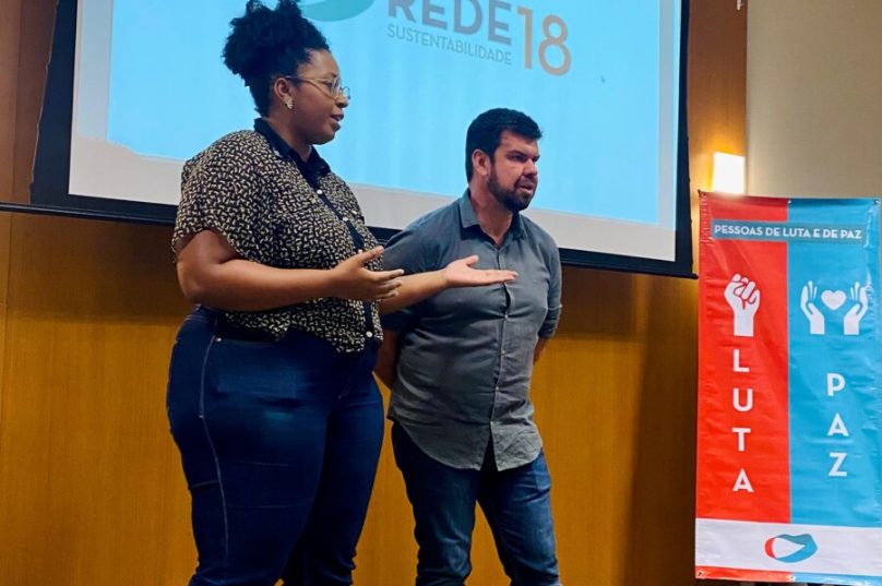 Vereadora Iza Vicente e o prefeito de Macaé Welberth Rezende.