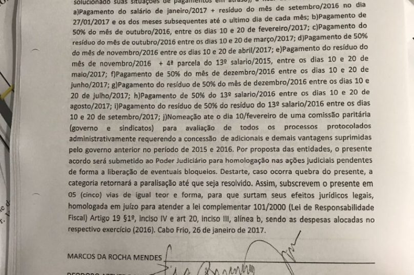 acordo sindicato servidores de cabo frio