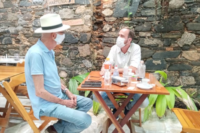Entrevista de José Bonifácio (PDT) com Victor Vianna, editor da Prensa. | Imagem: Prensa de Babel