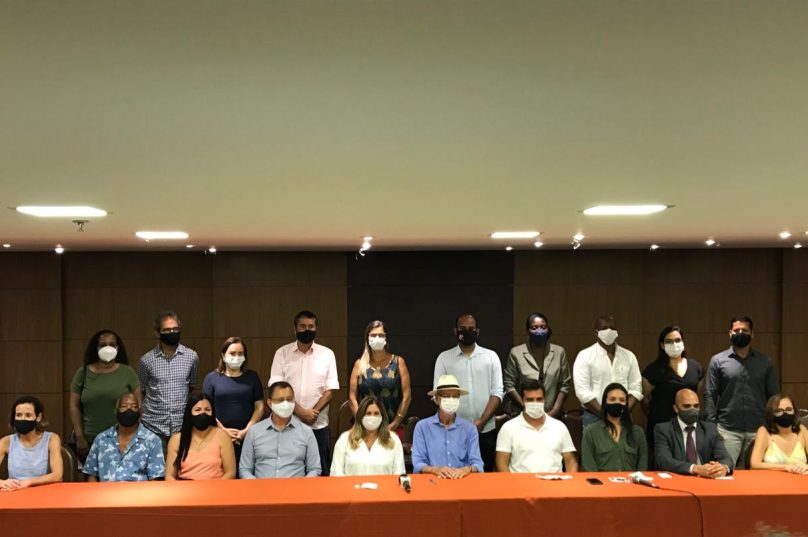 José Bonifácio e o primeiro escalão do secretariado. Imagem: Prensa de Babel