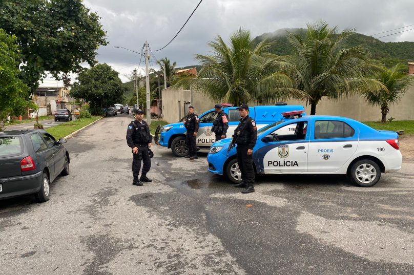 Policiamento segue reforçado no bairro. Foto: Divulgação.