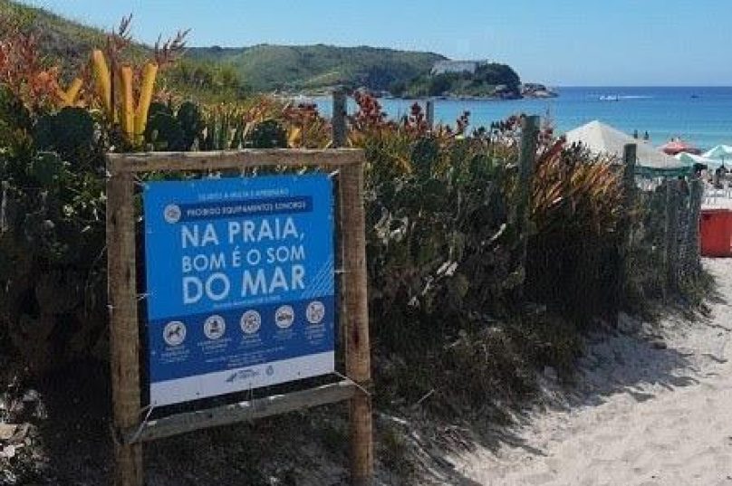 O uso de equipamentos sonoros é proibido pro lei estadual e decreto municipal. Foto divulgação.