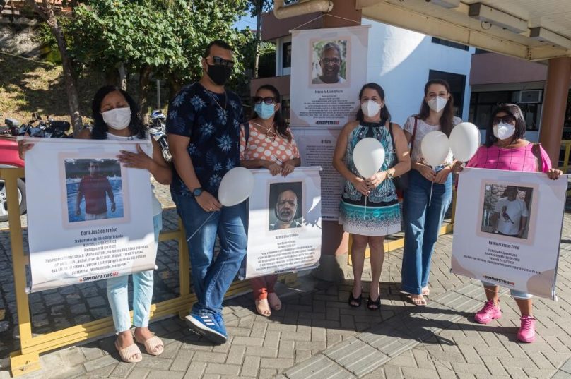 Familiares de algumas das vítimas participaram a ação. Foto divulgação