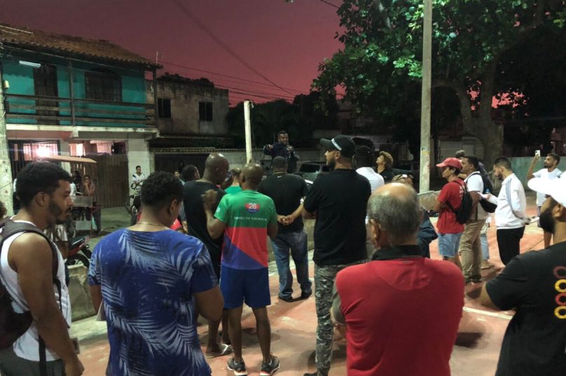 Policiais interromperam Batalha de Rima com disparos de arma de fogo na noite de quinta-feira (6). Foto Prensa