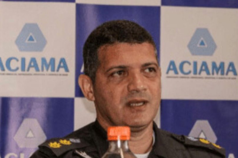 O tenente-coronel Leonardo Ribeiro de Oliveira estava à frente do 34º BPM (Magé). Imagem: Rede TV+ Notícias