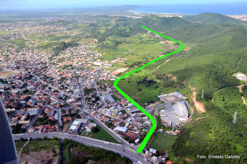 A Estrada do Nelore tem 2,5 km e vai facilitar a ligação viária da Costa do Sol. Imagem divulgação