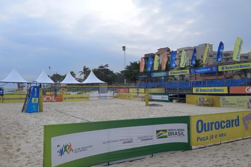Os jogos serão realizados a partir das 8 horas, na arena montada em frente ao quiosque 12, na Rua Oceano. Imagem Divulgação