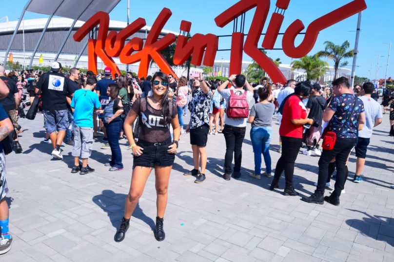 Cabo-friense, Lorena Reis, na Cidade do Rock na edição de 2019 / Foto: Arquivo Pessoal.