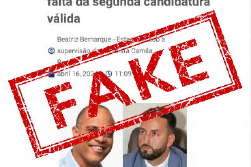 A imagem manipulada com objetivo de criar uma fake news envolvendo o nome da Prensa de Babel -