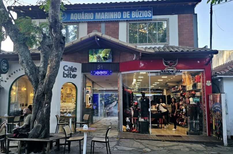 A primeira fase do aquário está em funcionamento e ocupa dois andares — um no nível da famosa rua e outro subterrâneo, à beira-mar. (Foto: Divulgação)
