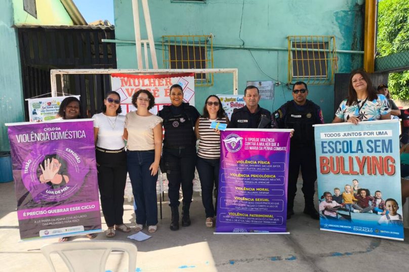Patrulha Maria da Penha realiza palestras em escolas de São Pedro sobre prevenção à violência contra a mulher / foto divulgação