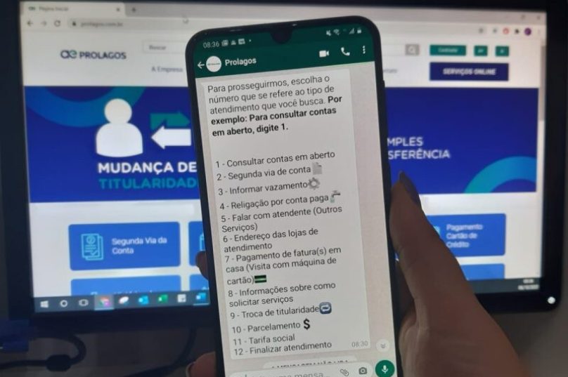 O whatsapp é um dos principais canais de atendimento da concessionária. Imagem: divulgação