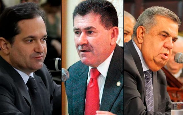 Jorge Picciani, Paulo Melo e Albertassi - Montagem O Globo