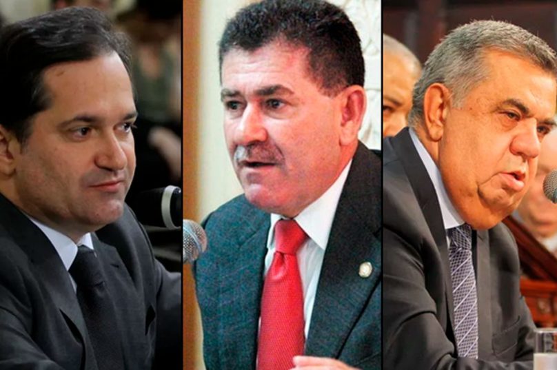 Jorge Picciani, Paulo Melo e Albertassi - Montagem O Globo
