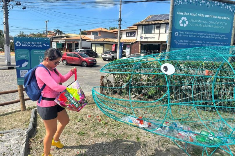 Porto da Barra recebe primeira baleia coletora de recicláveis da Amanrasa, unindo comunidade e parceiros em Búzios / foto divulgação