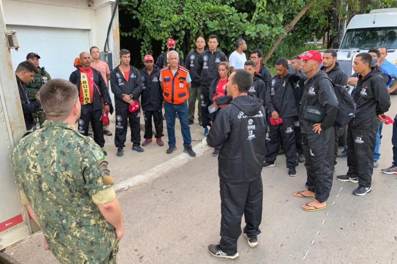 Chegada da equipe de reforço na cidade de Petrópolis. | Imagem: Reprodução | Prefeitura de Búzios