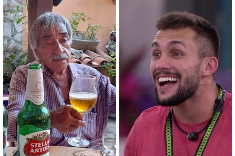 O ex-juiz de futebol e personalidade de Búzios afirmou querer ser amigo do participante do BBB21, Arthur Picoli. Imagem: Reprodução | Foto da esquerda: Arquivo Pessoal/ Foto da direita: Gshow