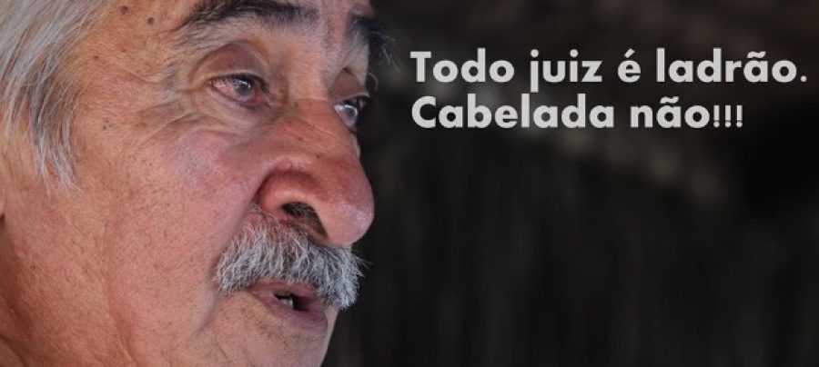 Ex-juiz de futebol Cabelada com sua conhecida frase | Foto: Divulgação