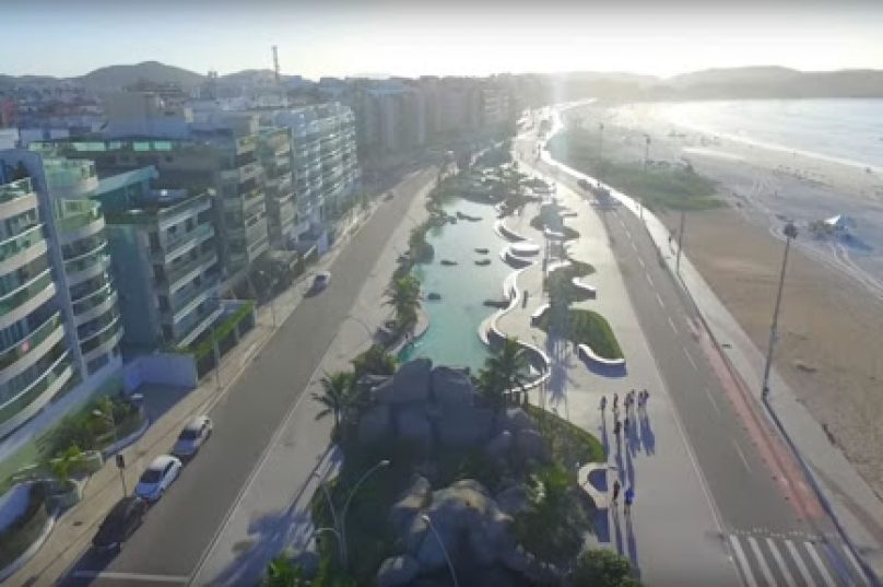 Praça das Águas, em Cabo Frio, vista de cima | Foto: Reprodução/Temporada em Cabo Frio