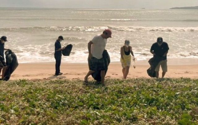 clube aretê participa do mutirão de limpeza de praias