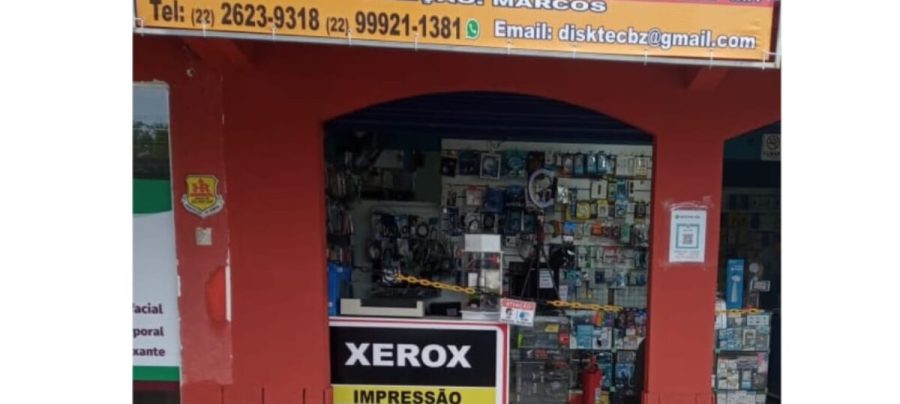 A Disk-Tec Informática fica localizada na Rua Rosas do Parque, loja 4, em Manguinhos. | Imagem: Divulgação