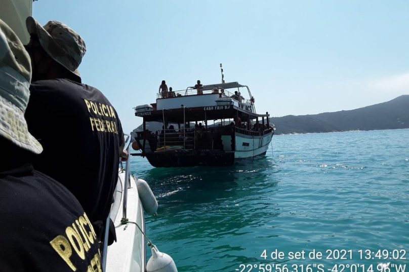 O objetivo foi coibir a pesca industrial no interior da Reserva. Foto Divulgação PF