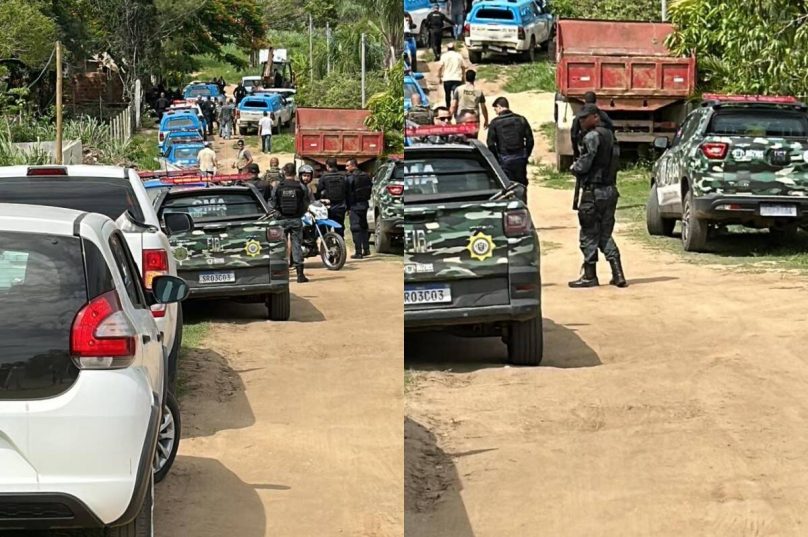 Ação da Prefeitura de Búzios contou com apoio da Polícia Militar e da Guarda Municipal durante fiscalização de ocupação em área do Parque Estadual da Costa do Sol