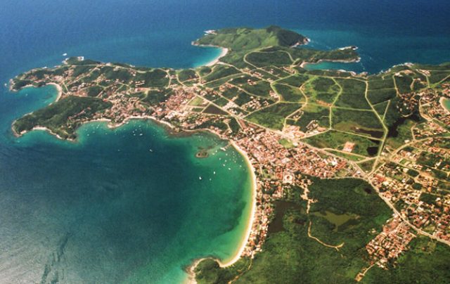 Búzios, vista aérea. Imagem: Búzios Online