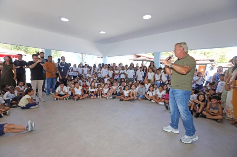 Escola Eulina de Assis Marques em Búzios passa por reforma, com novo prédio, refeitório ampliado e quadra esportiva para alunos / foto divulgação