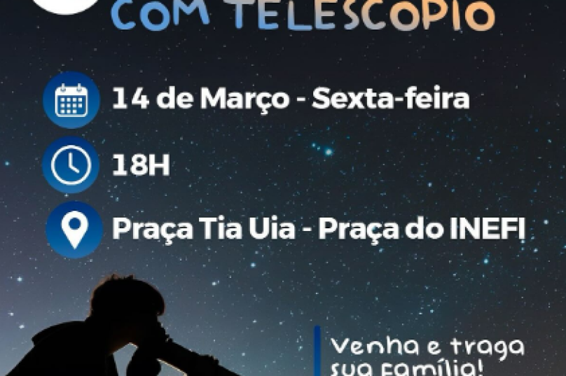 Búzios promove observação da Lua com telescópios no dia 14 de março, em evento gratuito com apoio da NASA / imagem divulgação