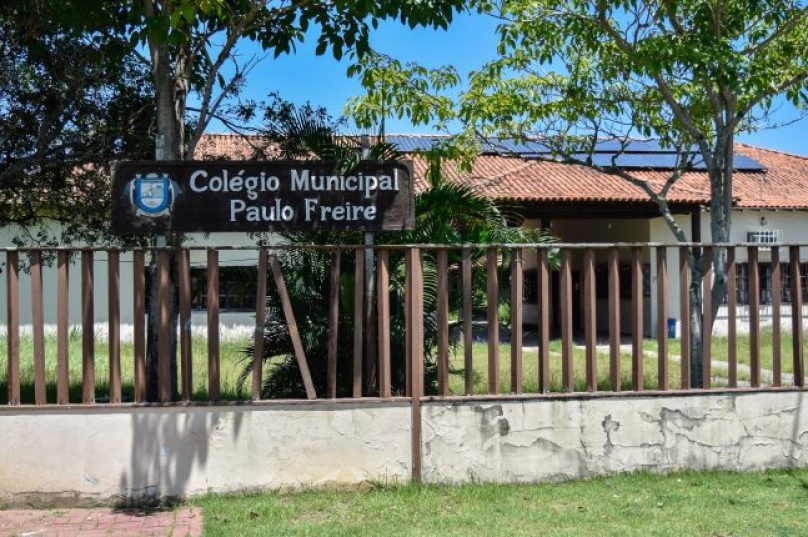 O Colégio Municipal Paulo Freire funciona há 17 anos no município. Foto reprodução.