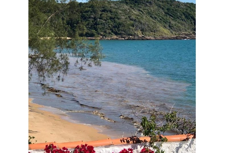 Praia do Canto, em Búzios. Imagem enviada via WhatsApp da Redação | População local.