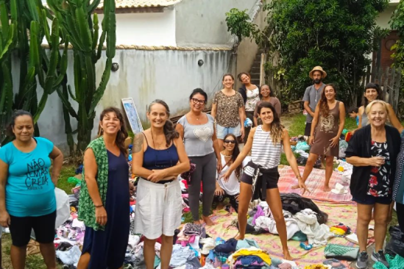 Rede Mãe a Mãe durante a ação realizada em agosto de 2023 / foto divulgação