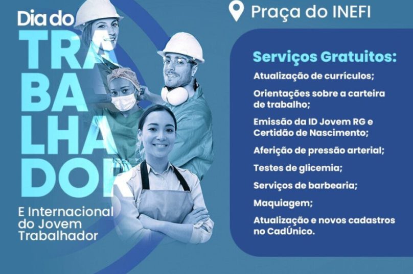 Búzios promove ação com serviços gratuitos de cidadania e saúde na Praça Tia Uia no Dia do Trabalhador, 1º de maio / imagem reprodução