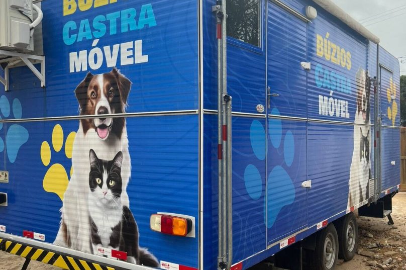 Castramóvel será lançado em Búzios no dia 12 de julho com castração gratuita e triagem veterinária na Praça Tia Uia