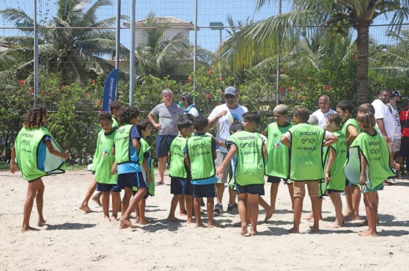 Amistoso de Beach Soccer e lançamento do polo Projeto Grão de Areia, no início do mês de dezembro. Foto reprodução   Prefeitura de Búzios